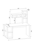 Masa de birou Hanah Home Coral White Cordoba imaginea #7 — magazin online Desire.md