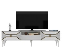 Comodă TV Hanah Home Yumedi White Gold imaginea #2 — magazin online Desire.md