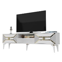 Comodă TV Hanah Home Yumedi White Gold imaginea #4 — magazin online Desire.md