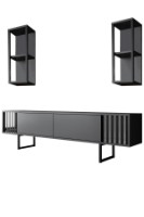 Comodă TV Hanah Home Chrome Line Anthracite Black imaginea #6 — magazin online Desire.md