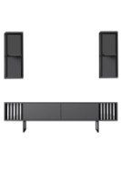 Comodă TV Hanah Home Chrome Line Anthracite Black imaginea #7 — magazin online Desire.md
