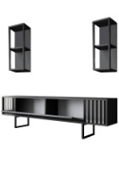 Comodă TV Hanah Home Chrome Line Anthracite Black imaginea #8 — magazin online Desire.md