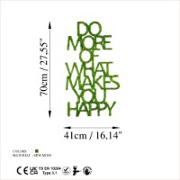 Panou decorativ Wallity Do More Of What Makes You Happy Green imaginea #7 — magazin online Desire.md
