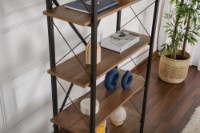 Etajeră Hanah Home Elysian Venezia Walnut, Black imaginea #3 — magazin online Desire.md