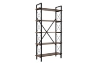 Etajeră Hanah Home Elysian Venezia Walnut, Black imaginea #5 — magazin online Desire.md