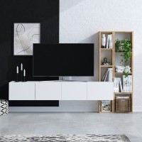 Comodă TV Hanah Home Pana White Oak