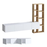 Comodă TV Hanah Home Pana White Oak imaginea #2 — magazin online Desire.md