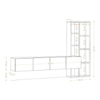 Comodă TV Hanah Home Pana White Oak imaginea #4 — magazin online Desire.md