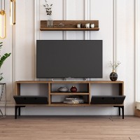 Comodă TV Hanah Home Riga Anthracite Walnut imaginea #3 — magazin online Desire.md