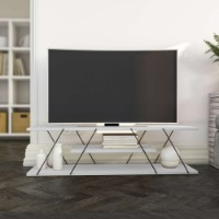 Comodă TV Hanah Home Canaz v2 White Black imaginea #2 — magazin online Desire.md