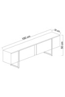 Comodă TV Hanah Home Luxe Travertine Black imaginea #7 — magazin online Desire.md