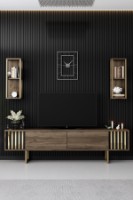 Comodă TV Hanah Home Gold Line Walnut Black imaginea #2 — magazin online Desire.md