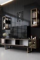 Comodă TV Hanah Home Gold Line Walnut Black imaginea #3 — magazin online Desire.md