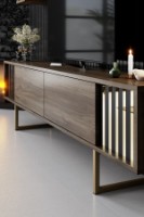Comodă TV Hanah Home Gold Line Walnut Black imaginea #4 — magazin online Desire.md