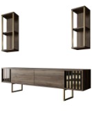 Comodă TV Hanah Home Gold Line Walnut Black imaginea #6 — magazin online Desire.md