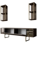 Comodă TV Hanah Home Gold Line Walnut Black imaginea #8 — magazin online Desire.md