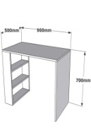 Masa de birou Hanah Home Cool Walnut imaginea #6 — magazin online Desire.md