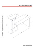 Masa de birou Hanah Home Domingos White imaginea #4 — magazin online Desire.md