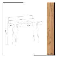 Masa de birou Hanah Home Rammi Oak imaginea #4 — magazin online Desire.md