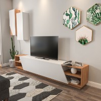 Comodă TV Hanah Home Zebra White Teak imaginea #5 — magazin online Desire.md