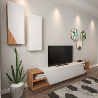 Comodă TV Hanah Home Zebra White Teak imaginea #6 — magazin online Desire.md