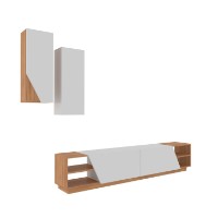 Comodă TV Hanah Home Zebra White Teak imaginea #8 — magazin online Desire.md