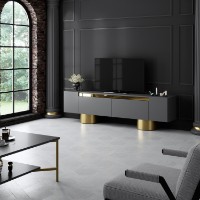 Comodă TV Hanah Home Bohem Anthracite Gold imaginea #5 — magazin online Desire.md