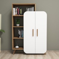 Стеллаж Hanah Home Form Walnut White фото №3 — интернет-магазин Desire.md