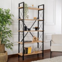Стеллаж Hanah Home Elysian Oak Black