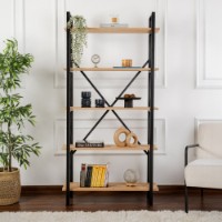Стеллаж Hanah Home Elysian Oak Black фото №2 — интернет-магазин Desire.md