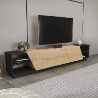 Comodă TV Hanah Home Rhodes Anthracite Oak imaginea #3 — magazin online Desire.md