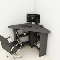 Masa de birou Hanah Home Corner Anthracite