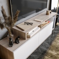 Comodă TV Hanah Home Nexera Cordoba White imaginea #3 — magazin online Desire.md
