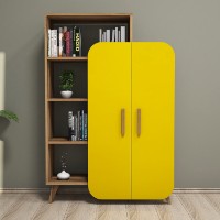 Стеллаж Hanah Home Form Walnut Yellow фото №3 — интернет-магазин Desire.md