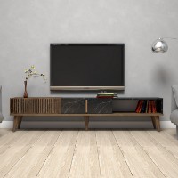 Comodă TV Hanah Home Milan Walnut Black