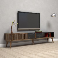 Comodă TV Hanah Home Milan Walnut Black imaginea #2 — magazin online Desire.md
