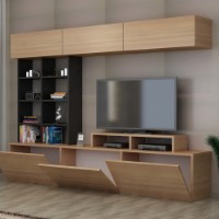 Comodă TV Hanah Home Sasa Teak Black imaginea #2 — magazin online Desire.md