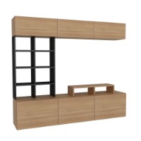 Comodă TV Hanah Home Sasa Teak Black imaginea #3 — magazin online Desire.md