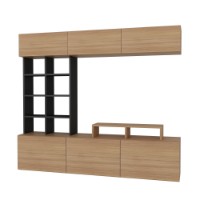 Comodă TV Hanah Home Sasa Teak Black imaginea #4 — magazin online Desire.md
