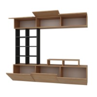 Comodă TV Hanah Home Sasa Teak Black imaginea #5 — magazin online Desire.md