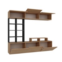Comodă TV Hanah Home Sasa Teak Black imaginea #6 — magazin online Desire.md