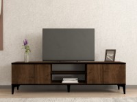 Comodă TV Hanah Home Erem Walnut Black imaginea #3 — magazin online Desire.md