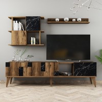 Comodă TV Hanah Home Madrid Walnut Black