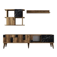 Comodă TV Hanah Home Madrid Walnut Black imaginea #5 — magazin online Desire.md
