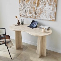 Masa de birou Hanah Home Infini Travertine
