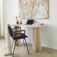Masa de birou Hanah Home Infini Travertine imaginea #4 — magazin online Desire.md