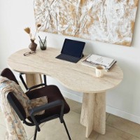 Masa de birou Hanah Home Infini Travertine imaginea #7 — magazin online Desire.md