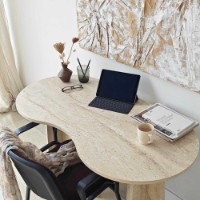 Masa de birou Hanah Home Infini Travertine imaginea #8 — magazin online Desire.md