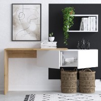 Masa de birou Hanah Home Tiff.White Oak imaginea #2 — magazin online Desire.md