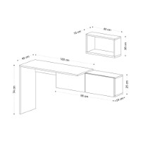 Masa de birou Hanah Home Tiff.White Oak imaginea #5 — magazin online Desire.md